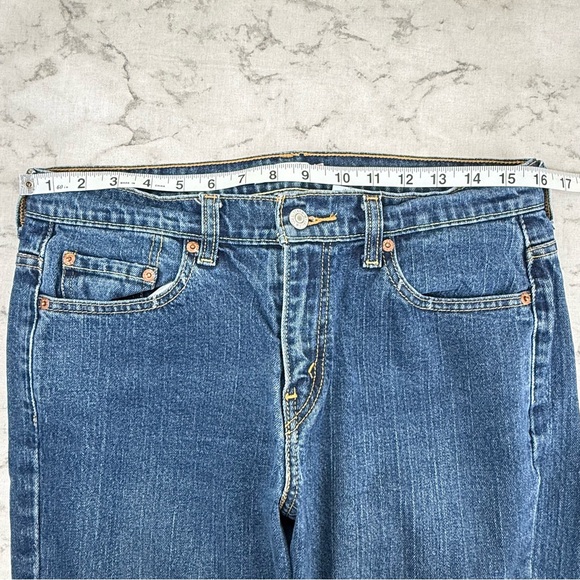 Levis 515 Bootcut Jeans Blue Denim Cotton/Lycra Zip 9.5" Leg - Picture 14 of 16